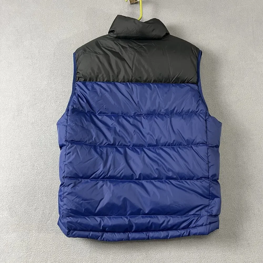 LL Bean Vest Mens Size Medium Blue Goose Down Insualted Puffer Outdoors